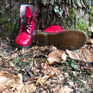 Size 8 Doc marten boots. Cherry red
